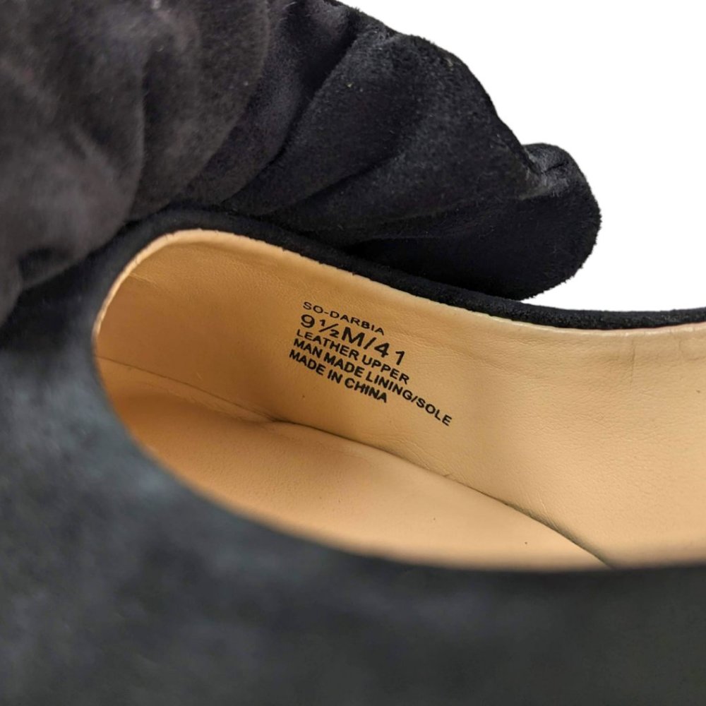 Sole Society Darbia Black Suede Ruffle Pumps, 9.5 M - Picture 10 of 11